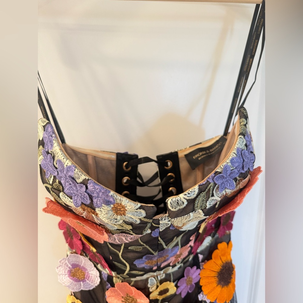 NWOT BRONX AND BANCO Jasmine Multi Floral Strapless Gown - Picture 8 of 15